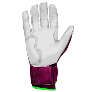 Custom <b>Top</b> Quality Heavy Duty Adjustable and Comfortable Cabretta Letather Soft Baseball Batting Gloves Leather Gloves - Product Image 2