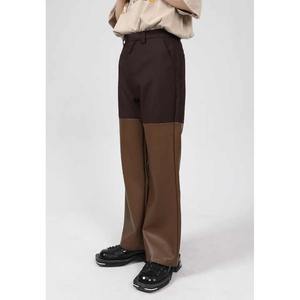 Pantalones de Cuero de Cintura Media con Cremallera y Logotipo Personalizado, de Alta Calidad, con Parches, a la Moda, Resistentes al Viento, Transpirables, Estilo Urbano, Corte Recto - Product Image 4