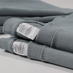 Camiseta de manga larga suelta en blanco liso de 250gsm de alta calidad a la moda para hombres - Product Image 2