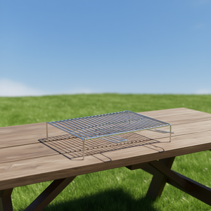 Grill de barbecue robuste en acier 50x35cm avec finition chromée 00750 - Product Image 3