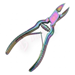 Professional Nail Nipper Heavy Duty Rainbow Stainless Steel Nail Nipper Manicure Pedicure <b>Cuticle</b> <b>Tool</b> Salon Use - Product Image 5