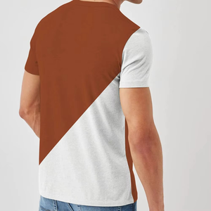 Dernier modèle de T-shirt à blocs de couleurs avec logo personnalisé pour hommes pas cher prix Nouveau T-shirt de base réglable de haute qualité pour hommes - Product Image 3