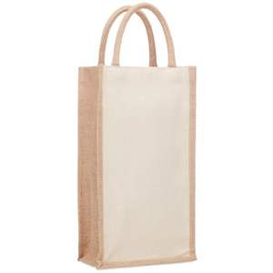 Single Bottle Jute Wine Bag with Rope Handles Available in Your Required Colors Prints and <b>Labels</b> - Product Image 3