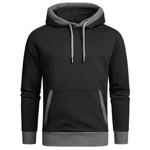 Sweats à capuche brodés 100% coton respirants et durables pour les vêtements décontractés et les activités hivernales quotidiennes Tissu en jersey à motif solide - Product Image 6