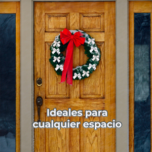 Confezione da 12 fiocchi natalizi con finitura metallizzata - Rosso Argento Oro per ghirlande e decorazioni - Product Image 5