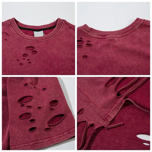 Camiseta Vintage de Fabricación Artesanal, Lavada al Ácido, para Hombre, al por Mayor, Camiseta Urbana Lisa, Camiseta Personalizada con Efecto Desgastado - Product Image 3