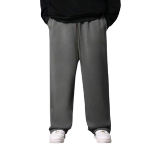 <b>Casual</b> <b>men's</b> pants washed Grey Jogger <b>Trousers</b> Solid Color Wide Leg Relaxed Fit <b>Elastic</b> <b>Waist</b> Baggy Streetwear Oversized Fashion - Product Image 1