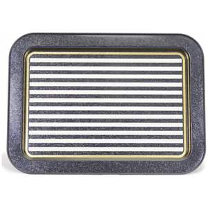 Sweet Home Bandeja de servicio rectangular de metal de 310x430mm Estilo moderno hecho a mano para almacenamiento de alimentos y línea de servicio Color azul - Product Image 2