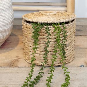 Durable Stainless Steel Hyacinth Storage <b>Basket</b> <b>Lid</b> Home Decoration Planter Organizer 6-10L Capacity Folding Multifunction - Product Image 2