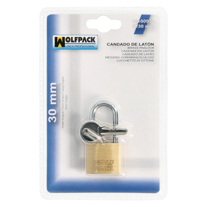 Lucchetto in Ottone ad Arco Lungo 30 mm Blister da 1 pezzo Heavy Duty - Product Image 2