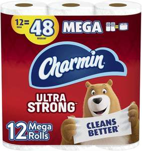CharminUltra Strong Toilet <b>Paper</b>, 12 Mega <b>Rolls</b> = 48 Regular <b>Rolls</b> - Product Image 6