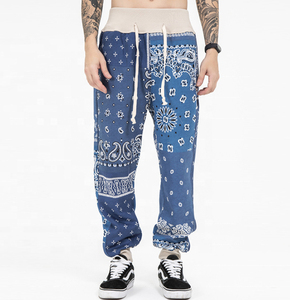 Pantalones de chándal de gran tamaño con logotipo personalizado pantalones de chándal holgados de pierna ancha de alta calidad pantalones de chándal lisos básicos de talla grande para hombre - Product Image 3