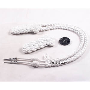 Aiguillette en fil noir doré OEM Aiguillette en mylar pour cordon d'épaule uniforme personnalisée avec deux embouts - Product Image 3