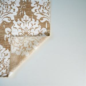 Alfombra de Lana Anudada a Mano con Patrón Geométrico, Ecológica y Apta para Mascotas, Beige y Azul Claro, Alfombra Hecha a Mano para Sala de Estar - Product Image 5