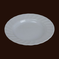 Vajilla de melamina para restaurante, hogar, nuevo modelo, plato de sopa, 7 pulgadas, logotipo personalizado, plato de melamina blanco