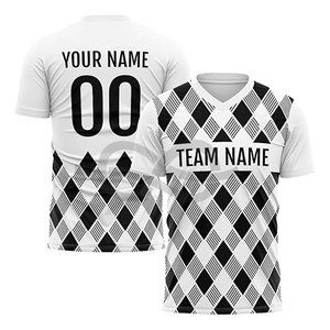 Chemises de football de sport T-shirt maillot de football rétro à sublimation personnalisée Uniforme de football pour hommes Numéro de nom du joueur - Product Image 1