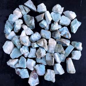 Pierre brute de larimar bleue Dhorgems, pierre précieuse brute, minéraux bruts, pierres précieuses en vrac, évaluées par un tiers pour la fabrication de bijoux faits à la main - Product Image 1