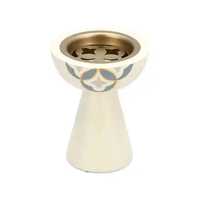Quemador de Incienso Árabe Artístico de Mármol con Madera de Acacia, Patrón Elegante, Ecológico, para Bakhoor Religioso, Ideal para Todas las Estaciones