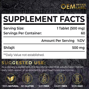 Tabletas de Shilajit Puro al Por Mayor OEM, Tabletas de Resina de Shilajit 100% Naturales, Ricas <span class=keywords><strong>en</strong></span> Minerales, Potenciador de Energía - Product Image 6