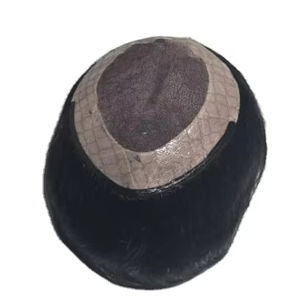 Toupet en cheveux humains Remy indiens de style Yaki Taz Hair BD, trame unique pour système capillaire pour hommes en dentelle - Product Image 1