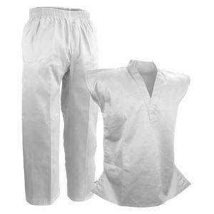 Uniforme de Taekwondo y Karate de Algodón 100%, Ligero, Elástico, Transpirable, con Cuello en V, sin Mangas, Conjunto de Ropa para Artes Marciales BJJ - Product Image 1