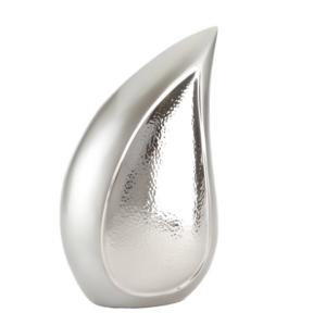 Urnes funéraires en forme de larme en laiton gravé doré et argent Urnes en forme de larme en métal pour adultes de haute qualité fabriquées en Inde - Product Image 2