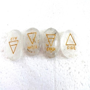 4 yếu tố tinh thể tự nhiên thạch anh thiết lập cho Reiki chữa bệnh Chakra khắc Thiền yếu tố cần thiết đá quý trị liệu - Product Image 1