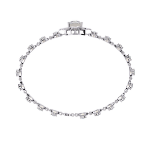 Magnifique bracelet et jonc en or 18 carats avec diamants de laboratoire, accessoire de bijouterie luxueux - Product Image 1