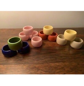 Ronds de serviette en bois élégants Style américain polyvalent Design écologique pour décorer les tables à manger formelles Toutes les occasions spéciales - Product Image 1