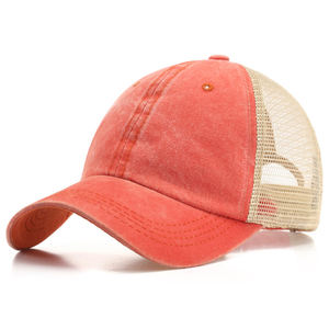 Gorra personalizada de 6 paneles en blanco para papá, gorra desgastada lavada, gorra de camionero Vintage, gorras deportivas de béisbol de algodón, gorra de camionero de malla - Product Image 3