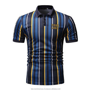 Camiseta informal de verano para hombre, Camiseta deportiva de rayas verticales para equipo deportivo, Camiseta deportiva de Golf para hombre, deportes y ocio - Product Image 1