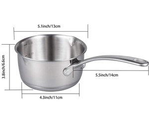 Juegos de utensilios de cocina de acero inoxidable al por mayor, cadena de vajilla de Metal, sartén de cocina para restaurante, olla para salsa, ollas para sopa y condimentos - Product Image 6