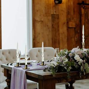 Candelabros cónicos de latón puro elegantes, candelabro de boda para decoración del hogar y Navidad con embalaje de cartón - Product Image 6