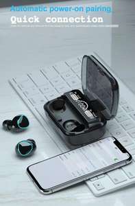 M10 TWS Kablosuz Kulaklık Şarj Kutusu Dijital Ekran LED El Feneri Çevirmen Tip-C AAC IPX5 Su Geçirmez Spor Stereo ANC - Product Image 6