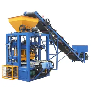 Machine de fabrication de blocs de béton QT4-24 ciment Semi-automatique économique au qatar