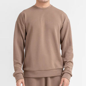 100% coton sweat à col rond hommes sweats à col rond personnalisé éponge hommes sweat à manches longues français - Product Image 4