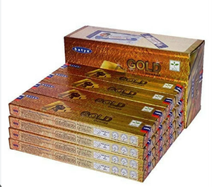 Bâtons d'encens Satya Nag Champa Gold 12 paquets 15g d'arôme authentique roulé à la main pour la méditation, la prière et la relaxation - Product Image 4