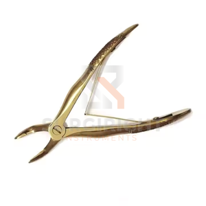 Lot de 7 pinces d'extraction dentaire plaquées or pour les dents de bébé outil d'extraction de pédodontie ensemble d'instruments chirurgicaux dentaires - Product Image 3