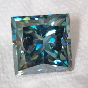 Blue Moissanite Princess Cut Moissanite Diamond Handmade 38.25 CT Making For Pendant other diamond Necklace - Product Image 2