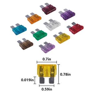 Kit de 100 Fusibles de Cuchilla Estándar para Automóvil, Micro Mini, de Cobre y Aluminio, 10 Tipos, 2A-35A, 32V, Fusible de Baja Potencia, Certificado IEC - Product Image 3