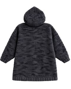 Suéter de Punto con Capucha Negro Carbón para Mujer, Suéter Largo, Grueso, de Ganchillo, Cálido para Invierno, Informal, para Usar en la Calle, para Moda - Product Image 5