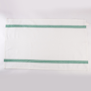 Serviette Anjuli vintage 100% coton à rayures vertes technique tissée à séchage rapide - Product Image 4