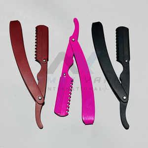 Rasoir professionnel pour hommes, fin et pliable, nouveau style vintage, rasoir de barbier à verrouillage oscillant avec lame en acier inoxydable - Product Image 3