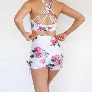 กางเกงขาสั้นของผู้หญิงแบบมีรูระบายอากาศทำจากวัสดุสแปนเด็กซ์/ โพลีเอสเตอร์กำหนดเองได้สำหรับ2025 - Product Image 2