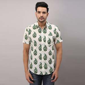 Camisa Casual de Algodón a Rayas Verdes para Hombre, 100% Popelina, Cuello con Botones, Transpirable, Corte Regular, Talla 6XL, Camisas de Vestir - Product Image 2