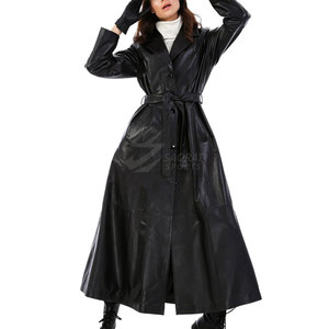 เสื้อโค้ทหนังผู้หญิงแฟชั่นขายส่ง สีพื้น ราคาถูก ระบายอากาศได้ดี ผลิตในปากีสถาน - Product Image 3