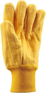 ถุงมือผ้าฝ้ายถักแบบเดี่ยว/คู่ถุงมือสีเหลืองสำหรับใส่ทำงานที่บ้าน - Product Image 3