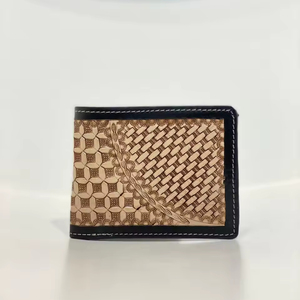 กระเป๋าสตางค์หนัง Toled มือตะวันตกมาใหม่ผู้ชายยาวซิปกระเป๋าสตางค์ขายร้อนแฟชั่นสีน้ําตาลผู้ถือเงินสดของขวัญสําหรับเขา - Product Image 2