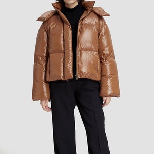 Chaqueta Acolchada de Invierno para Mujer, Brillante, Clásica, con Capucha, de Poliéster y Nailon - Product Image 5