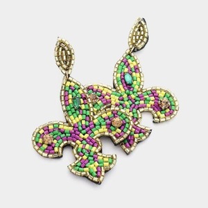2022 haute couture en gros fait à la main au crochet perle de rocaille mode Multi couleur boucles d'oreilles bijoux artificiels pour femmes boucles d'oreilles - Product Image 4